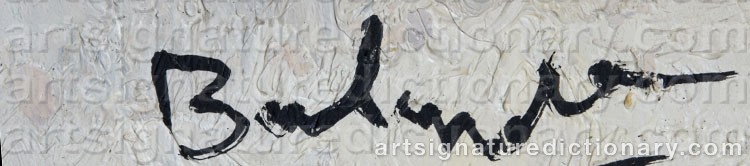 Authentic signature by Gaston BALANDE on artwork