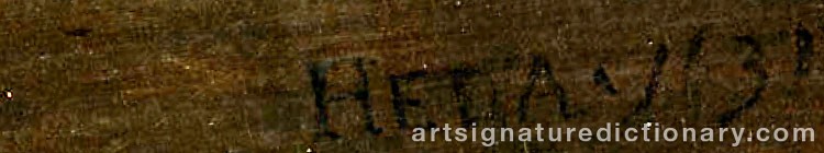 Authentic signature by Willem Claesz. HEDA on  artwork