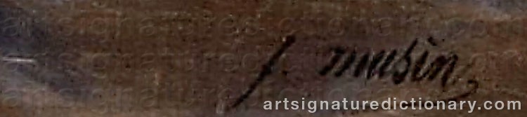 Authentic signature by François Etienne MUSIN on  artwork
