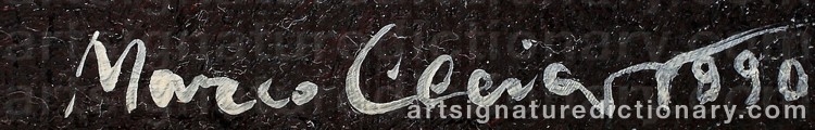 Authentic signature by Marco CECIONI on Painting/Watercolour artwork