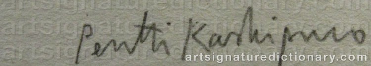 Signature by Pentti KASKIPURO