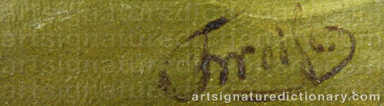 Authentic signature by Friedrich WEISS on  artwork