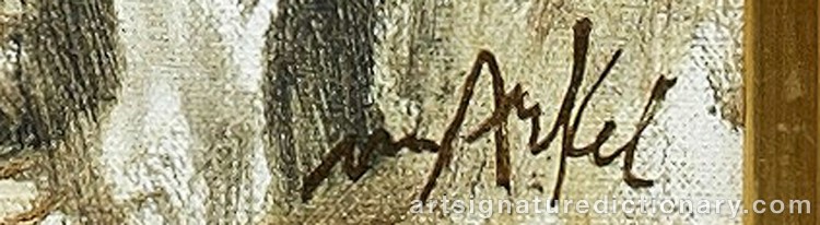 Signature by Adrian Van ARKEL