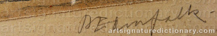 Authentic signature by Bengt EDENFALK on  artwork