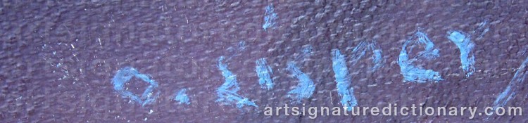 Authentic signature by Olle LISPER on  artwork