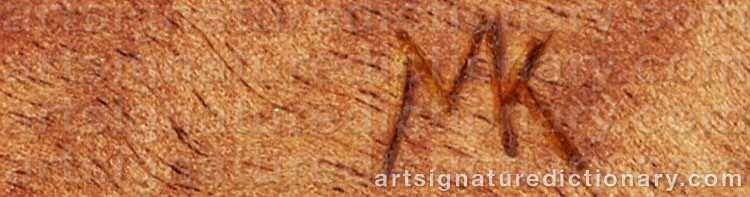 Authentic signature by Martin (Sami Artist) KUORAK on  artwork