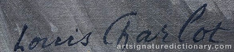 Authentic signature by Louis CHARLOT on Painting/Watercolour artwork