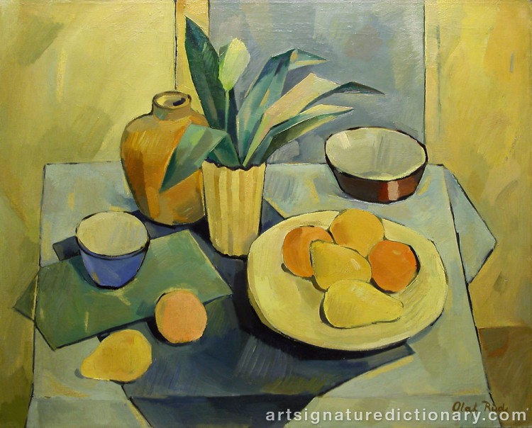 Close-up details showing Olaf RUDE signature forgery characteristics