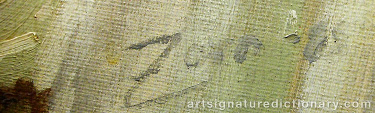 Forged signature of Anders ZORN