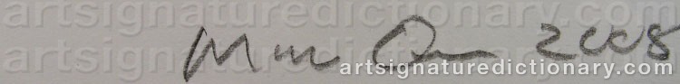 Authentic signature by Marc QUINN on artwork