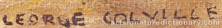 Authentic signature by George Garden COLVILLE on Painting/Watercolour artwork