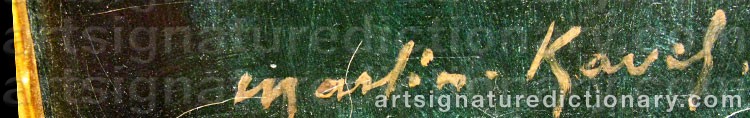 Authentic signature by François MARTIN-KAVEL on  artwork