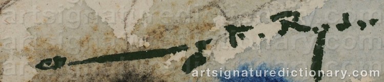 Authentic signature by Chauncey Foster RYDER on Painting/Watercolour artwork