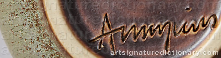 Authentic signature by Tomas ANAGRIUS on artwork