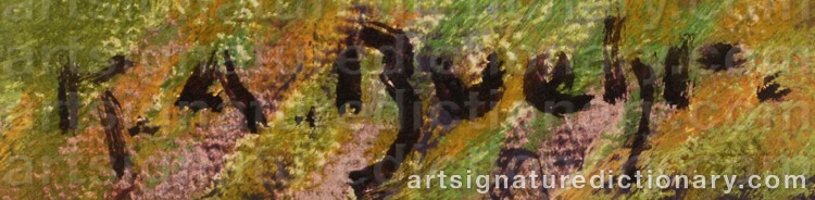 Authentic signature by Karl Albert BUEHR on Painting/Watercolour artwork