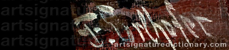 Authentic signature by F. ERLHOFER on  artwork