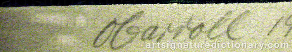 Authentic signature by Anthony O’CARROLL on  artwork