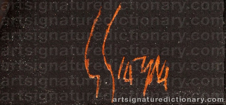 Authentic signature by Gino SCARPA on artwork