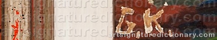 Authentic signature by Guy KROHG on  artwork