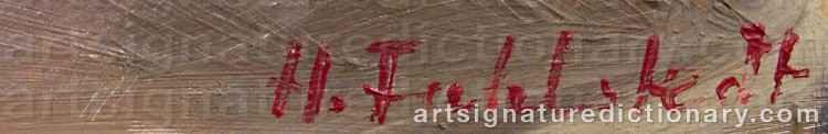 Signature by Harry FAHLSTEDT
