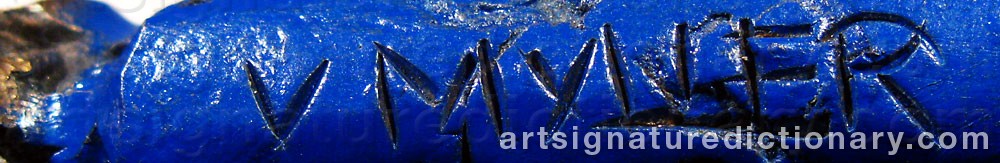Authentic signature by Veikko MYLLER on artwork