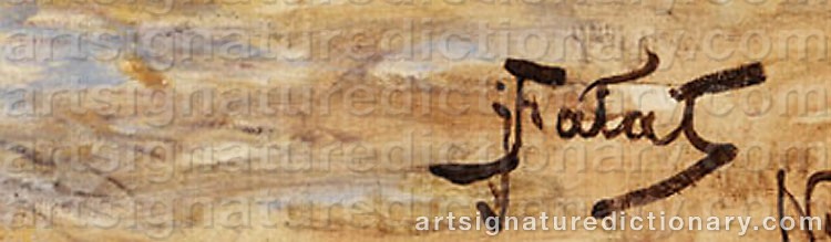 Authentic signature by Julian FALAT on Painting/Watercolour artwork