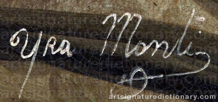 Authentic signature by Ira MONTE on Painting/Watercolour artwork