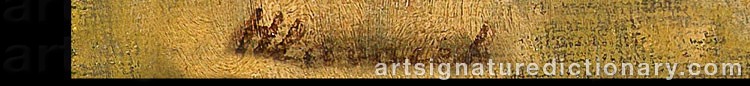 Authentic signature by Anton HLAVACEK on artwork
