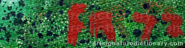 Authentic signature by Fredrik ROHDE on Painting/Watercolour artwork