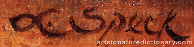 Authentic signature by Loran SPECK on Painting/Watercolour artwork
