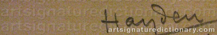 Signature by Henri HAYDEN