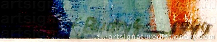 Authentic signature by Ignas BUDRYS on  artwork