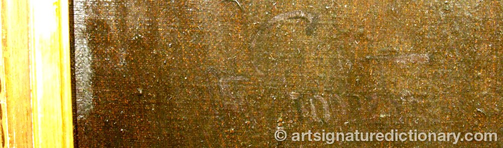 Authentic signature by Otto PROPHETER on  artwork