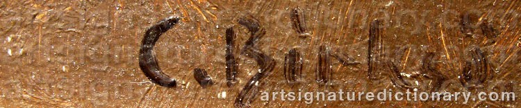 Authentic signature by Carl BIRKSØ on artwork
