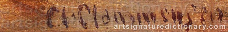 Authentic signature by Clemen Jeppe CLEMMENSEN on  artwork