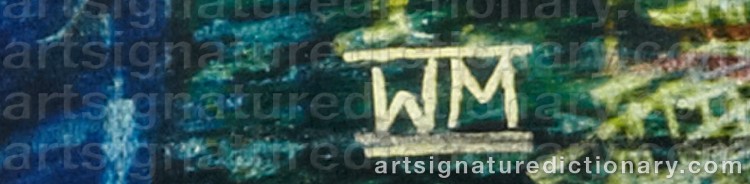 Authentic signature by Waldemar MARBERG on  artwork