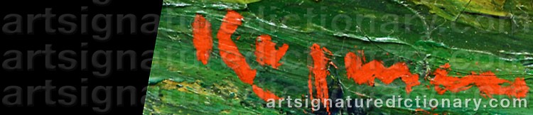 Authentic signature by Benjamin D. KOPMAN on  artwork