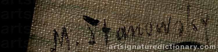 Authentic signature by Mikael STANOWSKY on Painting/Watercolour artwork