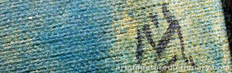 Authentic signature by Gabriele MÜNTER on artwork