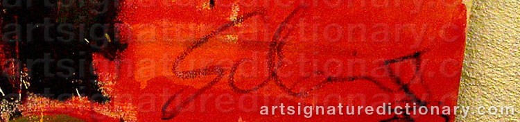 Authentic signature by Wolfgang Cihlarz SALOME on artwork