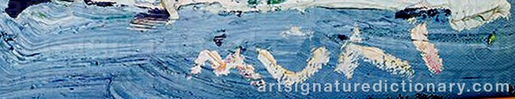 Authentic signature by Roger MÜHL on  artwork