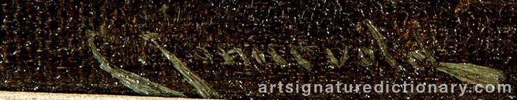 Authentic signature by Carl Henrik JONNEVOLD on Painting/Watercolour artwork