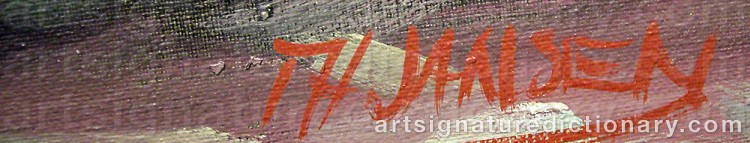 Authentic signature by Th JANSEN on  artwork