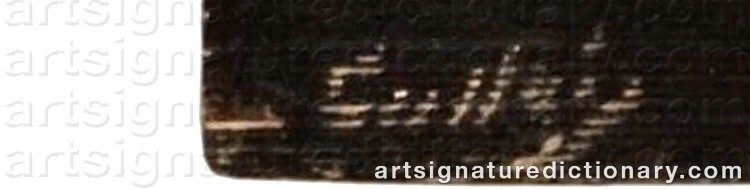 Authentic signature by Håkon GULLVÅG on artwork