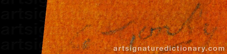 Authentic signature by Arshile GORKY on  artwork