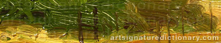 Authentic signature by Hans HOLZAPFEL on artwork
