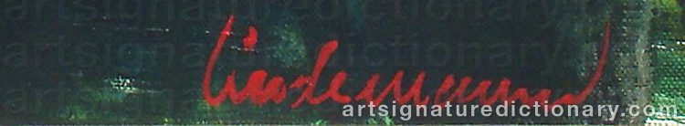 Authentic signature by Kai LINDEMANN on artwork