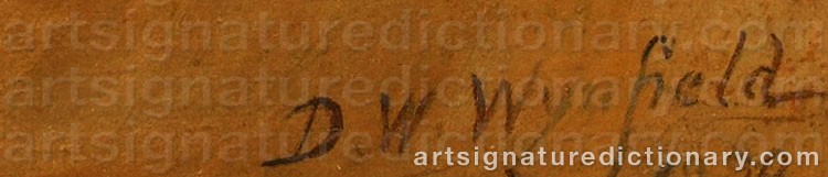 Authentic signature by David Wilkie WYNFIELD on  artwork
