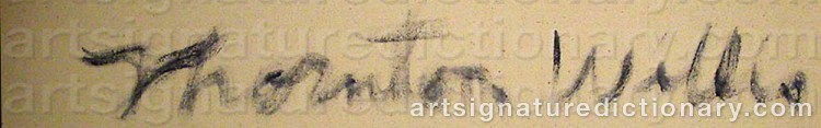 Authentic signature by Thornton WILLIS on  artwork