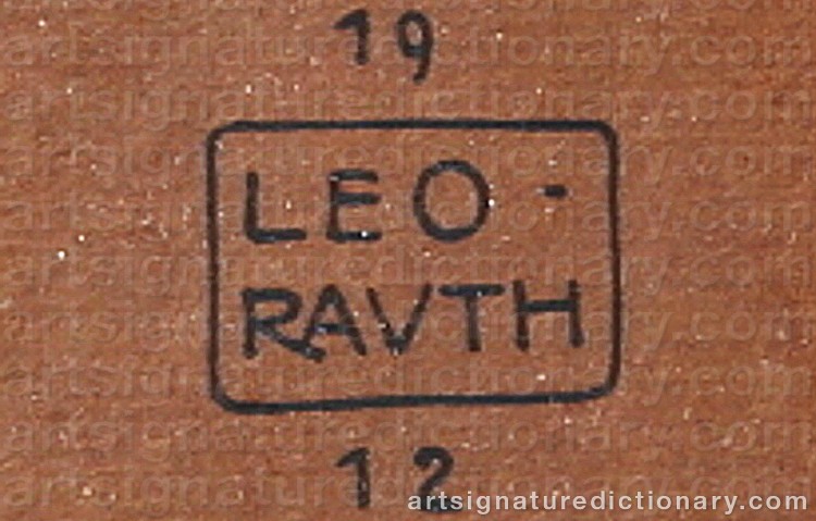 Authentic signature by Leopold ‘Leo’ RAUTH on Painting/Watercolour artwork